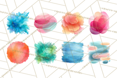 Watercolor Clipart, Abstract Watercolor Elements, Blobs Png Product Image 1