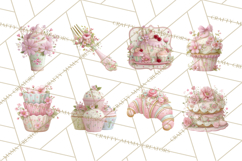 Sweet Treats Bakery Clipart, Pastel Dessert Clip Art Png Product Image 4