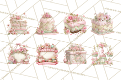 Sweet Treats Bakery Clipart, Pastel Dessert Clip Art Png Product Image 7