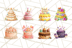 Cartoon Birthday Cake Clipart, Cute Realistic Cake PNG Product Image 6