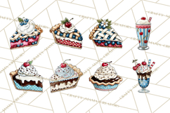 4th of July Retro Diner Clipart, Patriotic Americana Diner Product Image 3