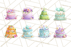 Cartoon Birthday Cake Clipart, Cute Realistic Cake PNG Product Image 3
