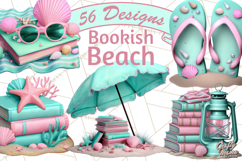 Beach Reading Clipart Coastal Book PNG Graphics Product Image 1