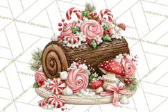 Peppermint Christmas Bakery Clipart PNG, Candy Cane Sweets Product Image 2