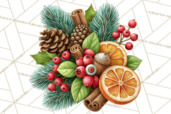 Christmas Cocktail Bar Clipart PNG Elements Product Image 2