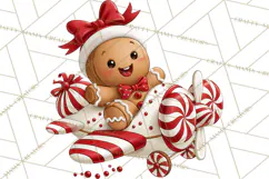 Christmas Gingerbread Clipart PNG, Cute Christmas Characters Product Image 2