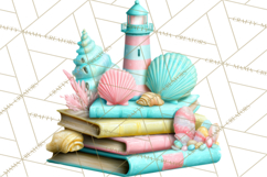 Beach Reading Clipart Coastal Book PNG Graphics Product Image 2