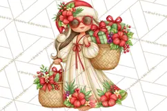 Christmas Characters PNG, Tropical Christmas Clipart Product Image 3