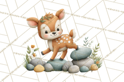 Cute Hiking Woodland Animals Adventure Clipart PNG Product Image 2