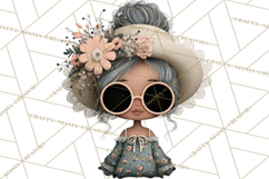 Beach Diva Summer Girls PNG Beach Glam Clipart Product Image 2
