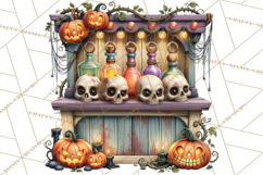 Gothic Halloween Carnival Clipart Haunted Circus PNG Product Image 3