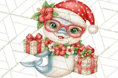 Christmas Characters PNG, Tropical Christmas Clipart Product Image 4
