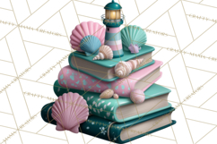 Beach Reading Clipart Coastal Book PNG Graphics Product Image 3
