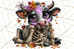 Animal Skeleton Halloween PNG Clipart Set Product Image 4