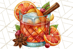 Christmas Cocktail Bar Clipart PNG Elements Product Image 4