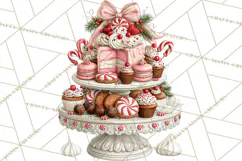 Peppermint Christmas Bakery Clipart PNG, Candy Cane Sweets Product Image 4