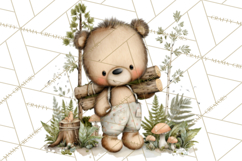 Pacific Northwest Teddy Bear Woodland Clipart Product Image 3