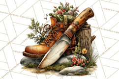 Rustic Homestead Living Clipart | Farm Cabin Png Designs Product Image 3