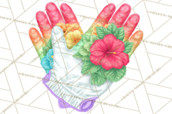 Rainbow Hair Stylist Clipart, Colorful Salon Tools PNG Product Image 3