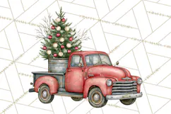 Vintage Truck Christmas PNG Product Image 4