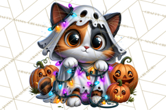 Cute Ghost Dogs And Cats Halloween PNG Clipart Product Image 4