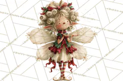 Christmas Fairy Clipart PNG, Whimsical Christmas Fairies Product Image 4