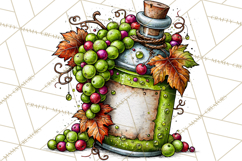 Christmas Wine Night Clipart PNG, Alcohol Christmas Png Product Image 4