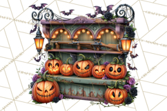 Gothic Halloween Carnival Clipart Haunted Circus PNG Product Image 4