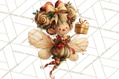 Christmas Fairy Clipart PNG, Whimsical Christmas Fairies Product Image 5