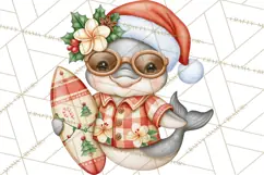 Christmas Characters PNG, Tropical Christmas Clipart Product Image 5