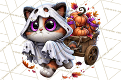 Cute Ghost Dogs And Cats Halloween PNG Clipart Product Image 5