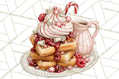Peppermint Christmas Bakery Clipart PNG, Candy Cane Sweets Product Image 5