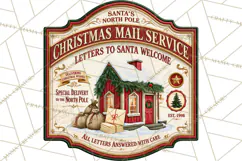 Vintage Christmas Signs PG, Rustic Farmhouse Holiday Sign Product Image 5