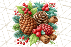 Christmas Cocktail Bar Clipart PNG Elements Product Image 5