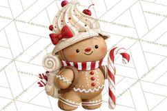 Christmas Gingerbread Clipart PNG, Cute Christmas Characters Product Image 5