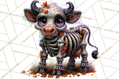 Animal Skeleton Halloween PNG Clipart Set Product Image 5