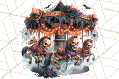 Gothic Halloween Carnival Clipart Haunted Circus PNG Product Image 5