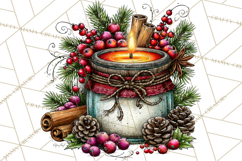 Christmas Wine Night Clipart PNG, Alcohol Christmas Png Product Image 2
