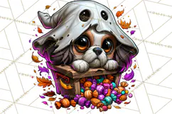 Cute Ghost Dogs And Cats Halloween PNG Clipart Product Image 2