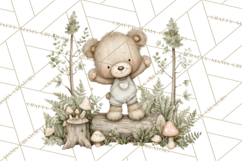 Pacific Northwest Teddy Bear Woodland Clipart Product Image 5