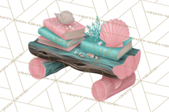 Beach Reading Clipart Coastal Book PNG Graphics Product Image 5