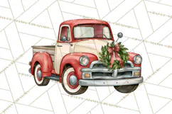 Vintage Truck Christmas PNG Product Image 2