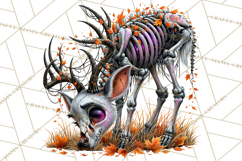 Animal Skeleton Halloween PNG Clipart Set Product Image 2