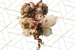 Christmas Fairy Clipart PNG, Whimsical Christmas Fairies Product Image 2