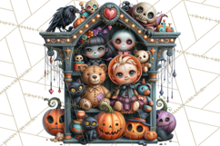 Gothic Halloween Carnival Clipart Haunted Circus PNG Product Image 2