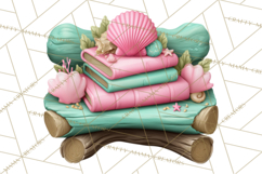 Beach Reading Clipart Coastal Book PNG Graphics Product Image 2