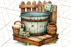 Rustic Homestead Living Clipart | Farm Cabin Png Designs Product Image 5