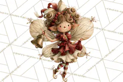 Christmas Fairy Clipart PNG, Whimsical Christmas Fairies Product Image 3