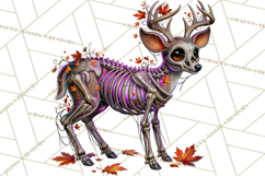 Animal Skeleton Halloween PNG Clipart Set Product Image 3