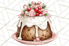 Peppermint Christmas Bakery Clipart PNG, Candy Cane Sweets Product Image 3